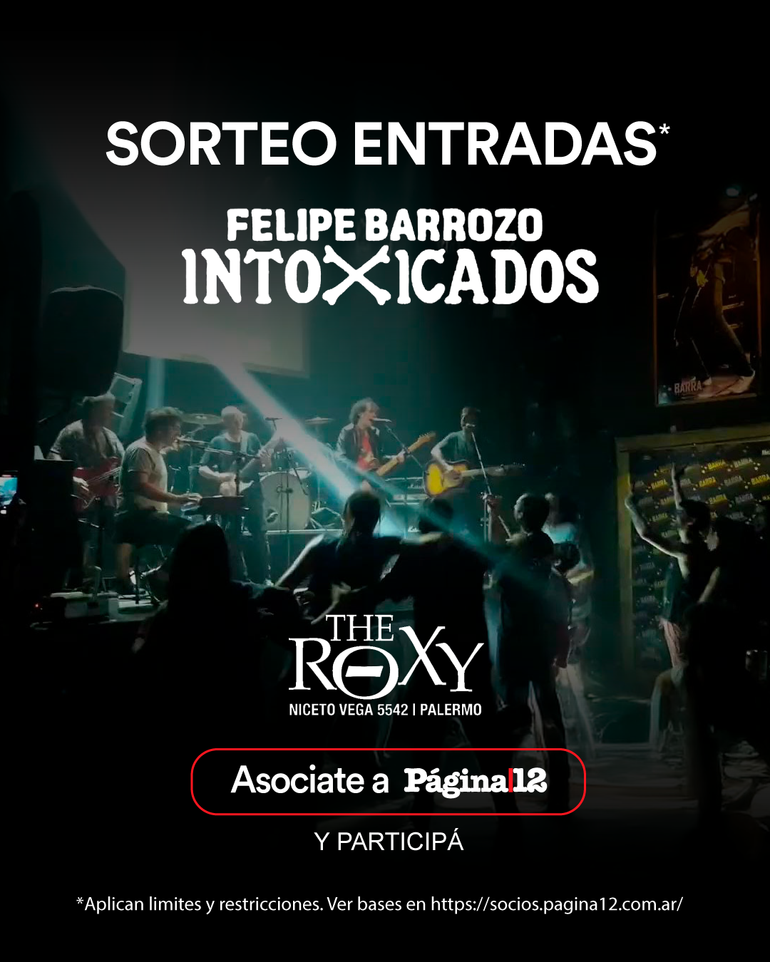 Beneficio ¡Participa por un par de entradas para Intoxicados x Felipe Barrozo en el Teatro Vorterix! de Soci@s